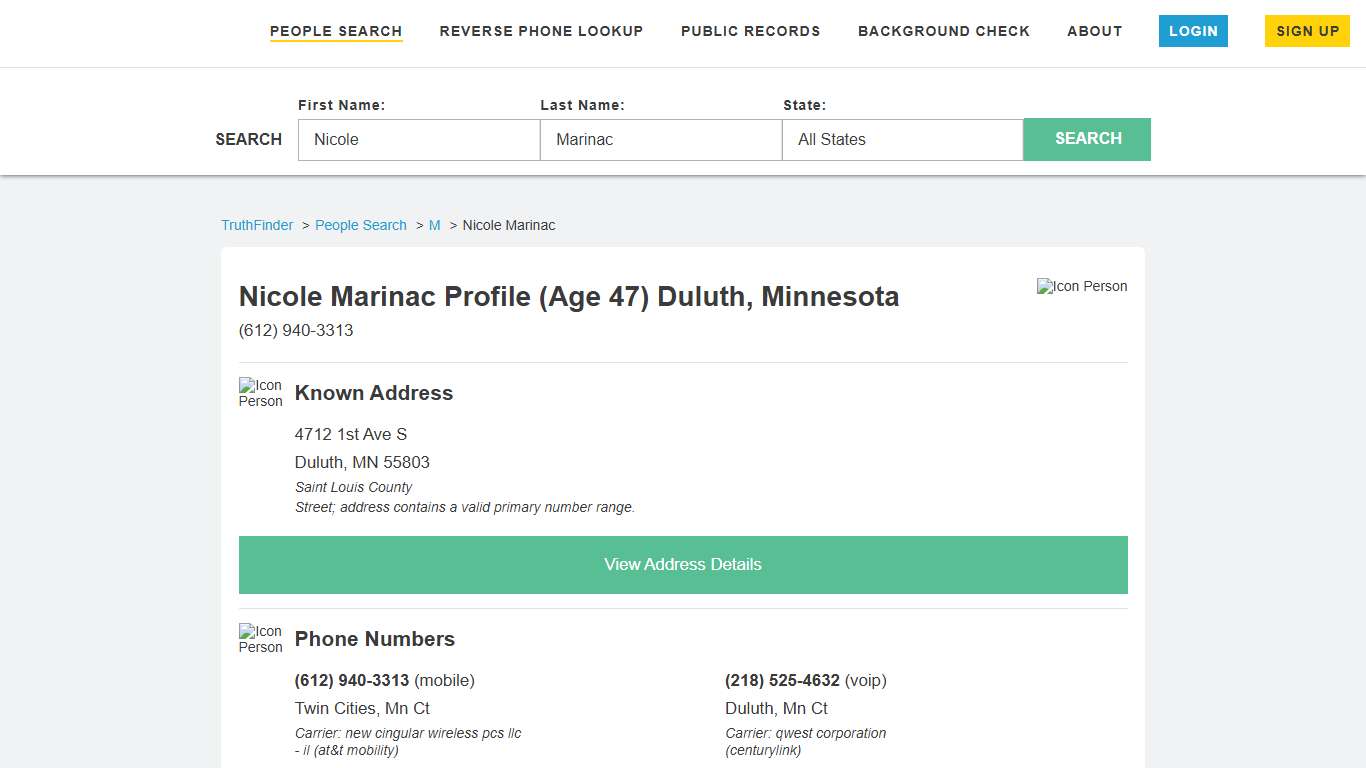 Nicole Marinac in Duluth, MN - 47 Years Old (Found)